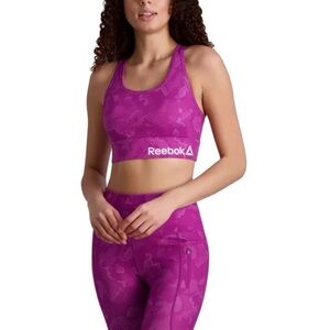 Reebok Women's Vibrant Purple Medium Impact Sports Bra size small workout sports